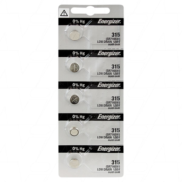 1.55V 21mAh Silver Oxide Watch Battery (V315)
